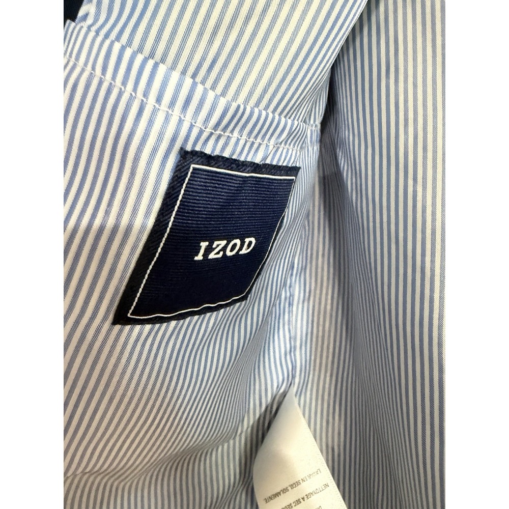 IZOD Boys Navy Blue Blazer Size 12 Lined Sport Coat Dress Jacket stretch W191 - Picture 2 of 5